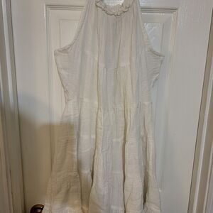 Elan Ivory Ruffled Top